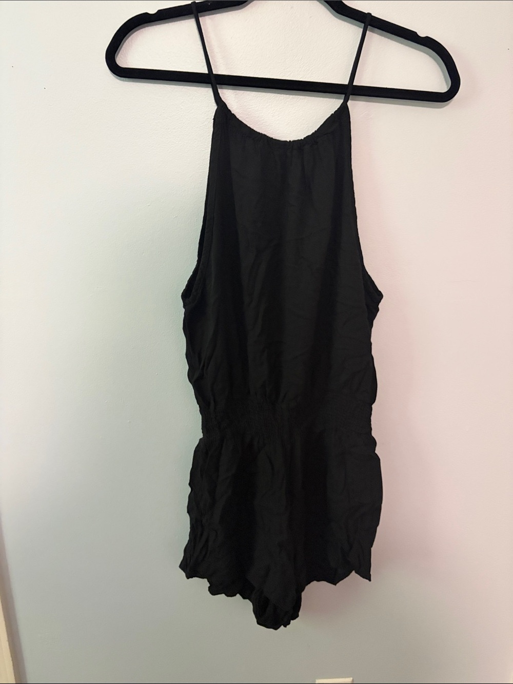 Brandy Melville Black Spaghetti-Strap Romper